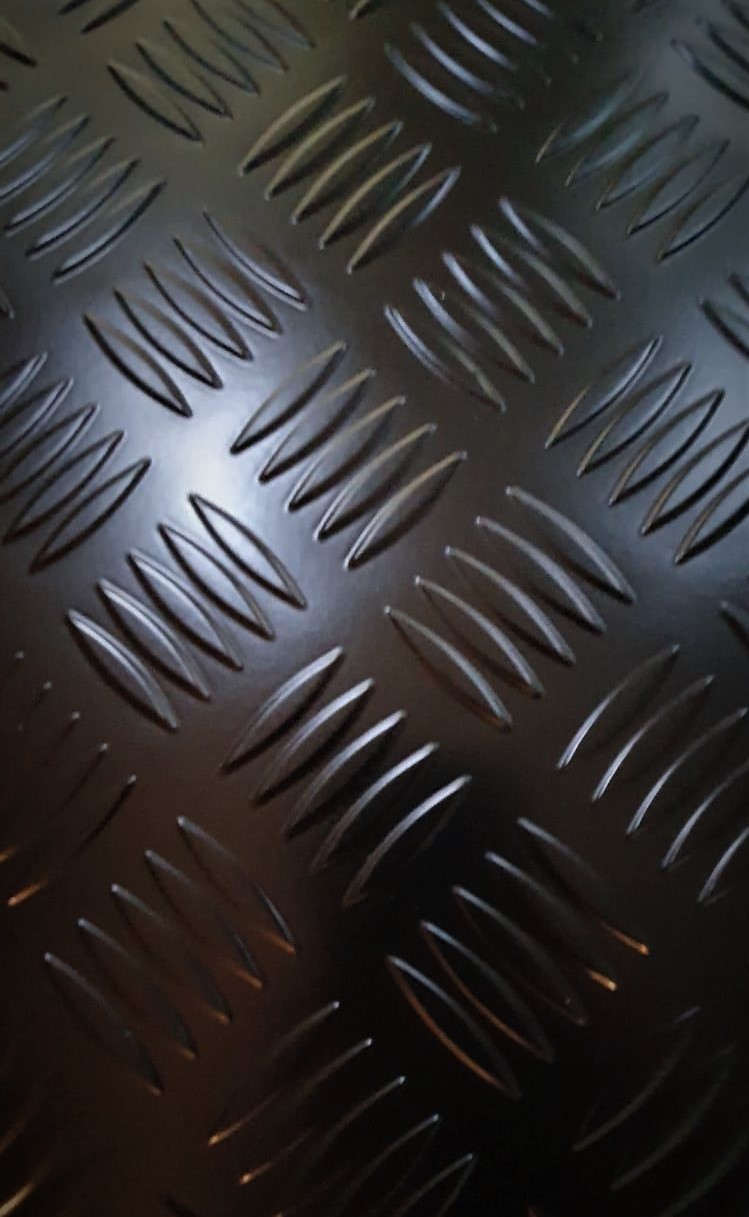 Black Aluminium Chequer Plate Black Aluminium Chequer Plate Mid Gloss